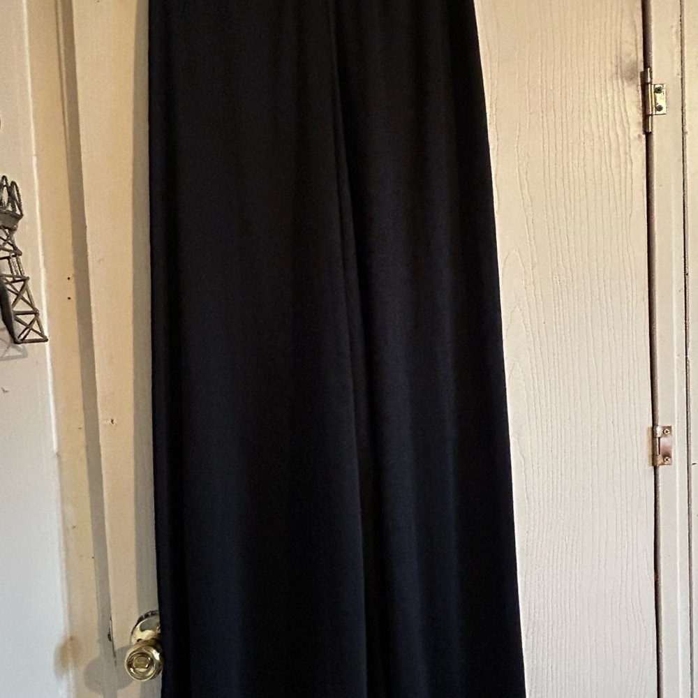 Elegant Black Flared Dress Pants